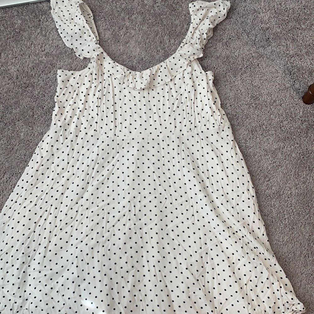 Old Navy White and Black Polka Dot Dress